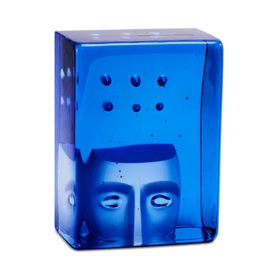 Kosta Boda Azur Think Blue Molded Glass Decor