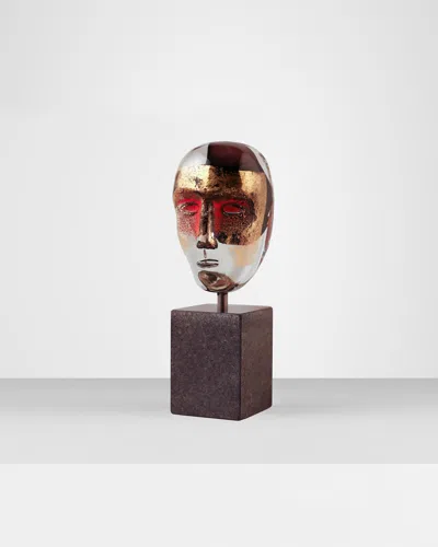 Kosta Boda Bertil Vallien "brains On Stone Hefaistos" Sculpture In Red