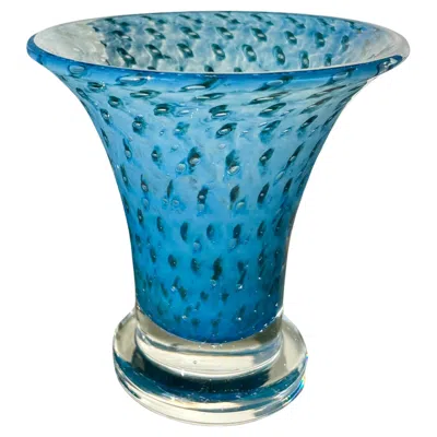 Pre-owned Kosta Boda Bertil Vallien For  Blue Peacock Cirrus Vase, 1960s