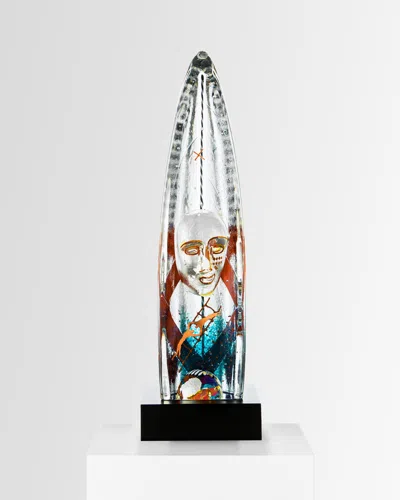 Kosta Boda Bertil Vallien "vertical Journey" Boat Sculpture