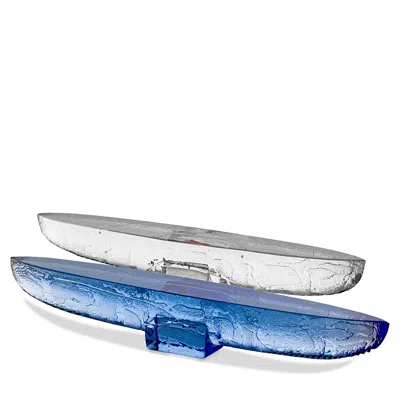 Kosta Boda Bertil Vallien "drifter" Boat Sculpture In Clear
