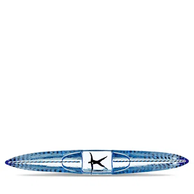 Kosta Boda Bertil Vallien "drifter Blue" Boat Sculpture