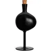 Kosta Boda 12'' Bod Bottle Crystal Glass Vase In Black