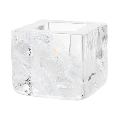 Kosta Boda Brick Glass Votive In White
