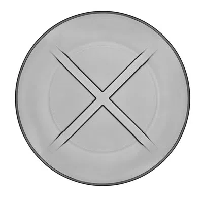 Kosta Boda Bruk 7.67" Appetizer Plate In Gray