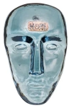 Kosta Boda Companion Hope Glass Mask Sculpture In Blue