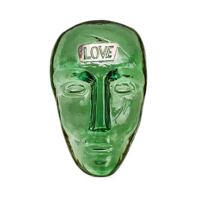 Kosta Boda Companion Love Sculpture In Green
