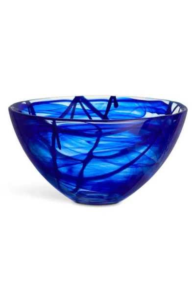 Kosta Boda Contrast Bowl In Blue