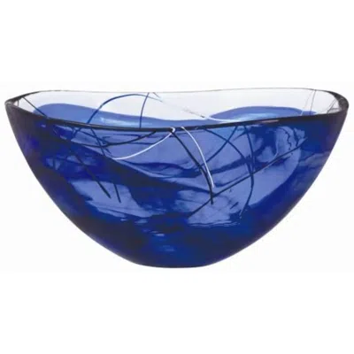 Kosta Boda Contrast Bowl (blue, Large)