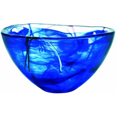 Kosta Boda Contrast Bowl (blue, Medium)