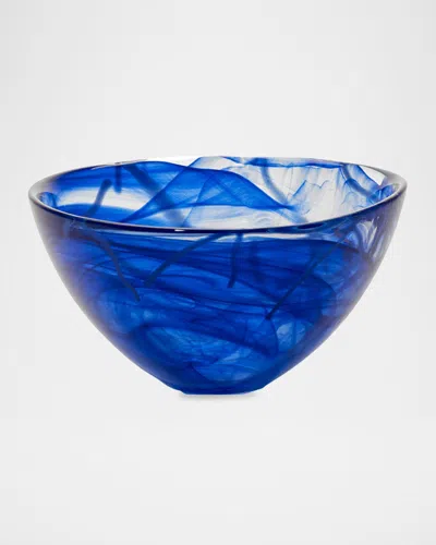 Kosta Boda Contrast Bowl Blue, Medium