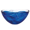 Kosta Boda Contrast Large Bowl, Blue In Blue