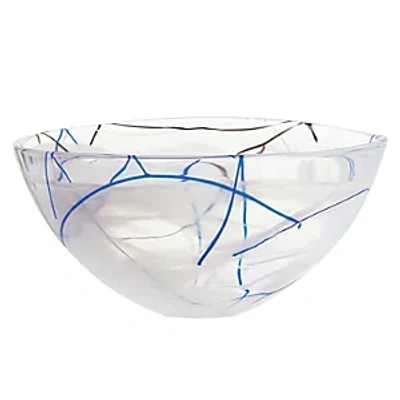 Kosta Boda Contrast Bowl, Large In White/ Multi