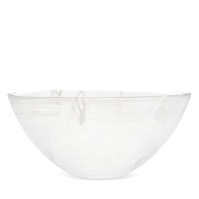 Kosta Boda Contrast White Bowl, Large In White/white