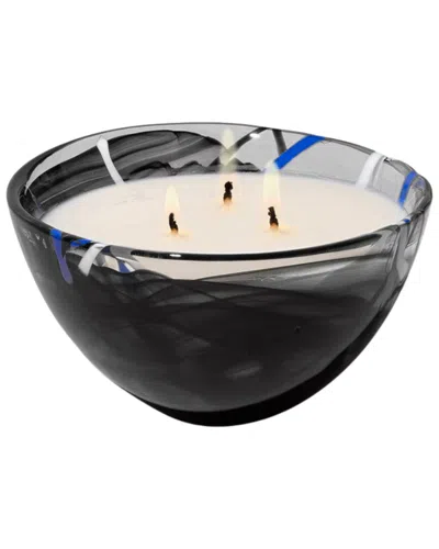Kosta Boda Contrast Candle In Black