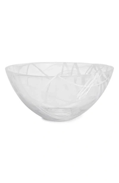 Kosta Boda Contrast Large Bowl In White