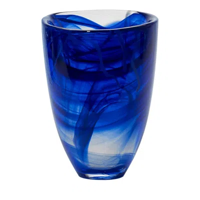 KOSTA BODA CONTRAST VASE, BLUE