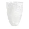 Kosta Boda Contrast White Vase, 8" In White
