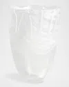 Kosta Boda Contrast White Vase, 8"
