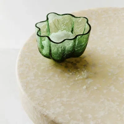Kosta Boda Crackle Bowl/ Votive Dark Green