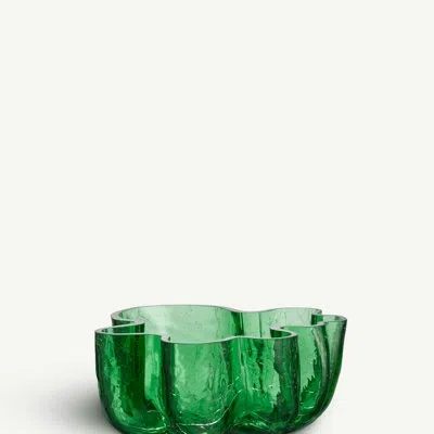Kosta Boda Crackle Green Bowl