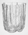Kosta Boda Circular Crackle Vase, Small In Transparent