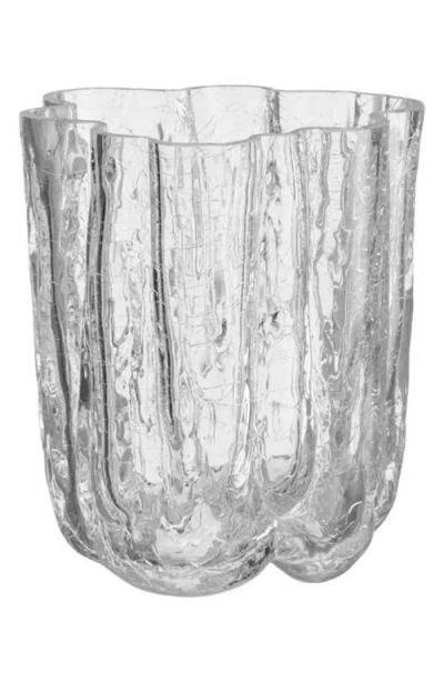 Kosta Boda Crackle Small Vase In Clear
