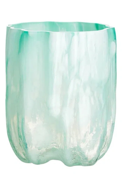 Kosta Boda Crackle Vase, Tall In Jade Green