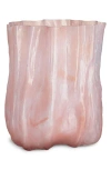 Kosta Boda Crackle Tall Vase In Pink