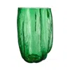 Kosta Boda Crackle Vase, Extra Large In Green