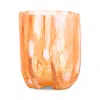 Kosta Boda Crackle Vase, Tall In Orange