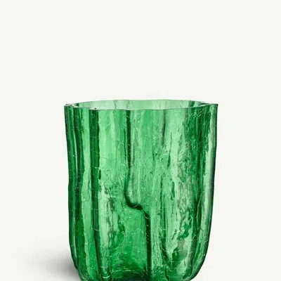 Kosta Boda Crackle Vase Tall In Green