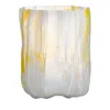 Kosta Boda Crackle Tall Vase, 11" In Yellow