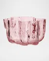 Kosta Boda Crackle Votive Bowl In Pink