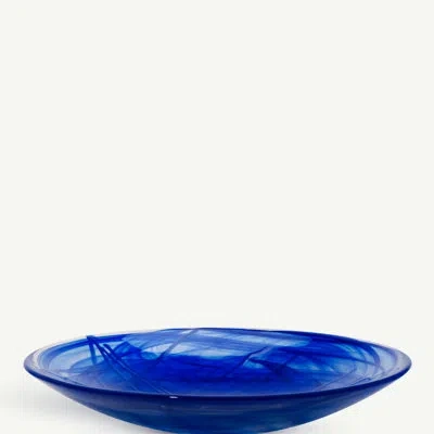 Kosta Boda Crystal Glass Platter In Blue