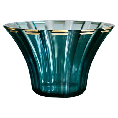 Pre-owned Kosta Boda Elis Bergh Swedish Modern Glass Bowl, Kosta, Signed In Blue