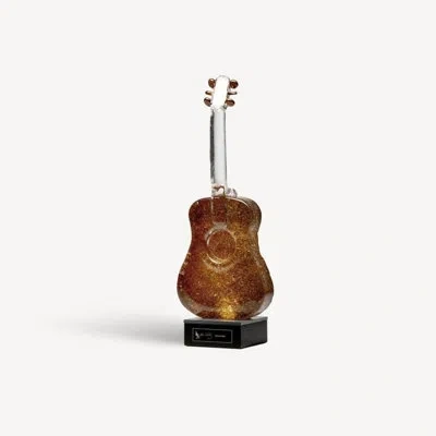 Kosta Boda Elvis P Guitar Graceland Bronz In Brown