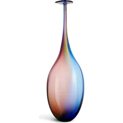 Kosta Boda Fidji Extralarge Vase In Blue/red Multi