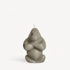 Kosta Boda Gabba Unscented Novelty Candle In Gray