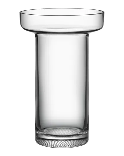 Kosta Boda Handmade Limelight Tall Vase In Silver