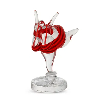Kosta Boda Happiness Glass Sculpture In Red