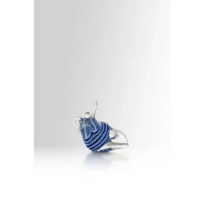 Kosta Boda Happy Turq Figurine In Blue,turquoise,clear