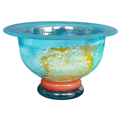 Pre-owned Kosta Boda Kjell Engman For  – ‘cancan' Art Glass Bowl, Model 59145, Sweden, 1990 In Blue