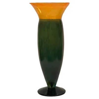 Pre-owned Kosta Boda Kjell Engman For  Flaired Lip Swedish Art Glass Vase In Black