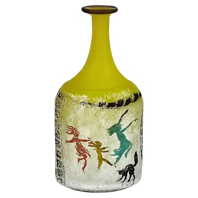 Pre-owned Kosta Boda Kjell Engman Glass Bottle Vase For , Sweden, 1992 In Sand