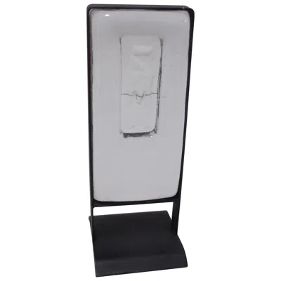 Pre-owned Kosta Boda Kosta Glass And Iron Table Sculpture In Gray