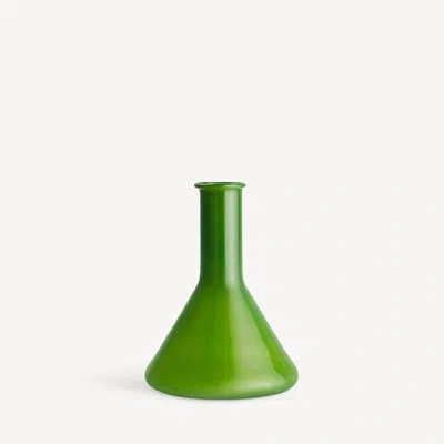 Kosta Boda Lab Crystal Glass Table Vase In Green