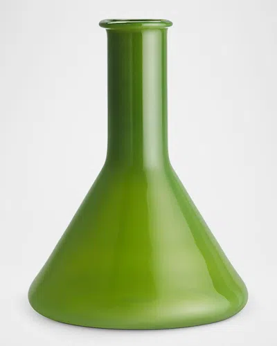 Kosta Boda Lab Measuring Flask Vase, Green