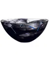 Kosta Boda Large Contrast Bowl In Black