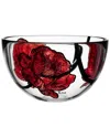 Kosta Boda Large Tattoo Bowl In Red
